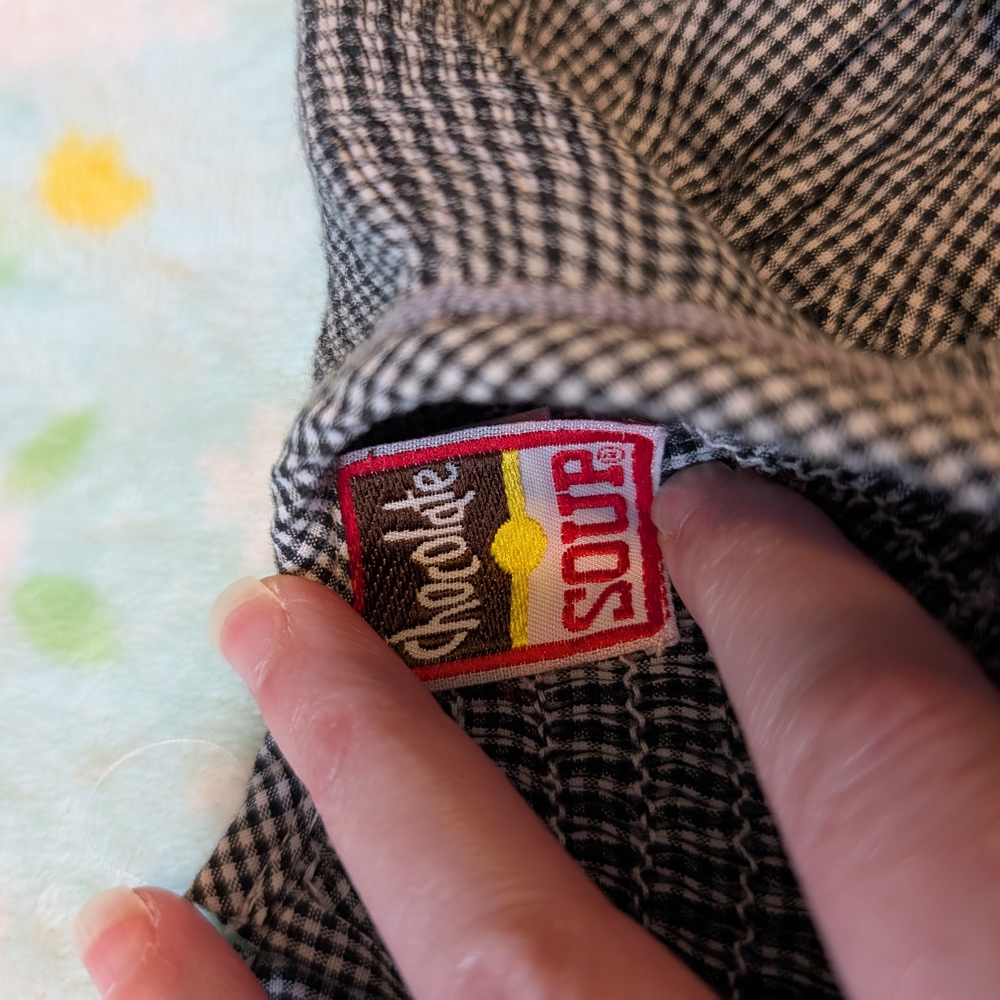 Chocolate Soup Embroidered Halloween Ghosts Black White Gingham Toddler Dress - Picture 5 of 10